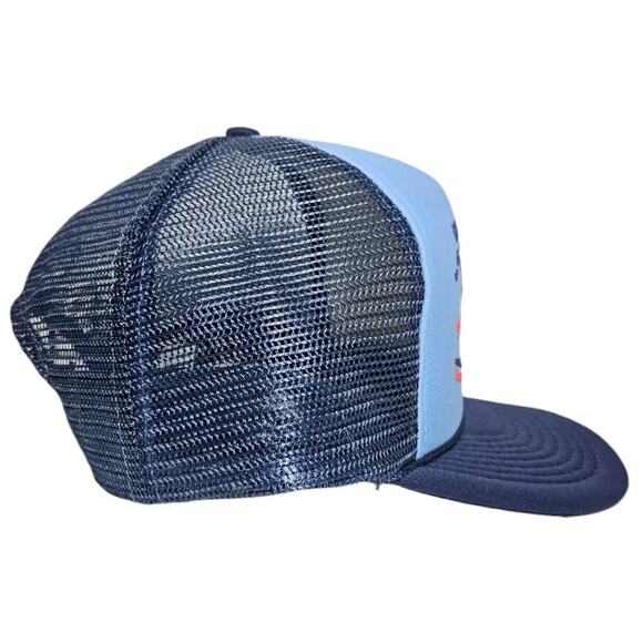 Vintage Golf Excuses Snapback Trucker Hat Blue Mesh Back Cap Two-tone High Crown - Picture 5 of 10